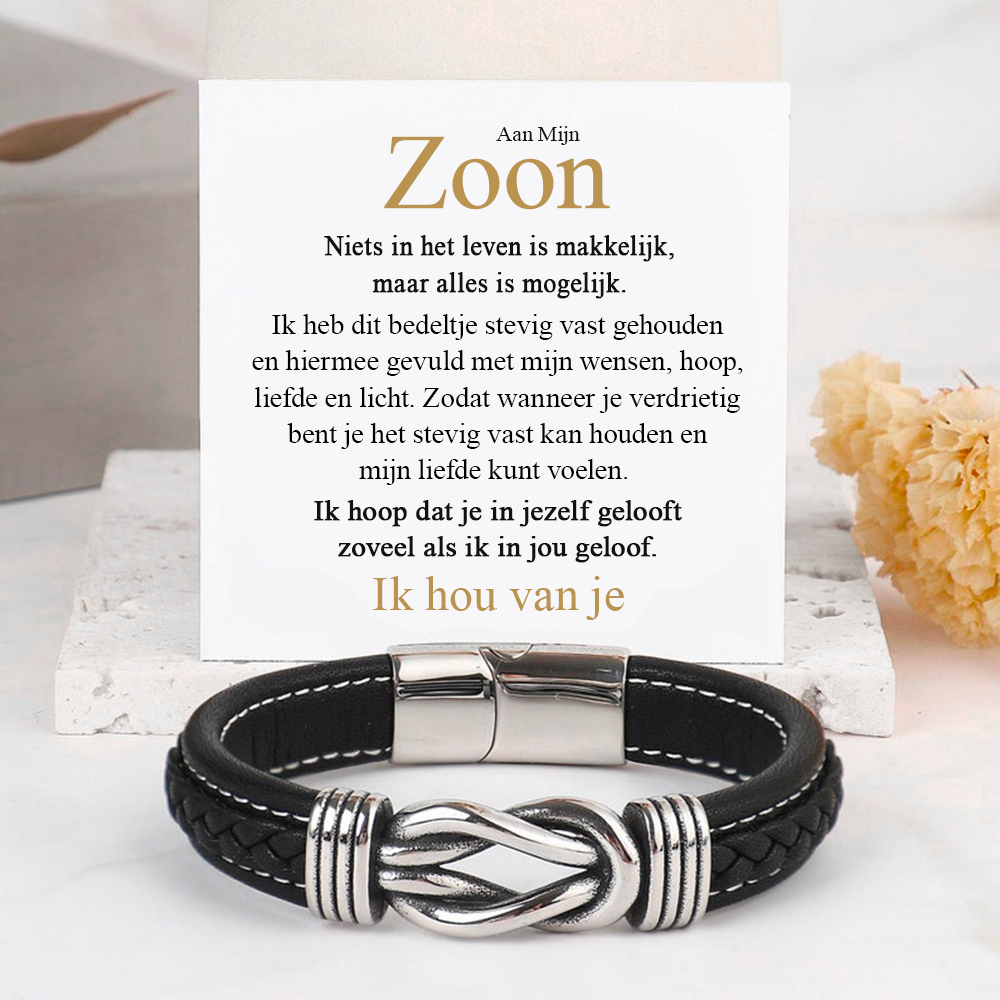 Aan mijn Zoon - Ik heb deze armband gevuld met al mijn wensen