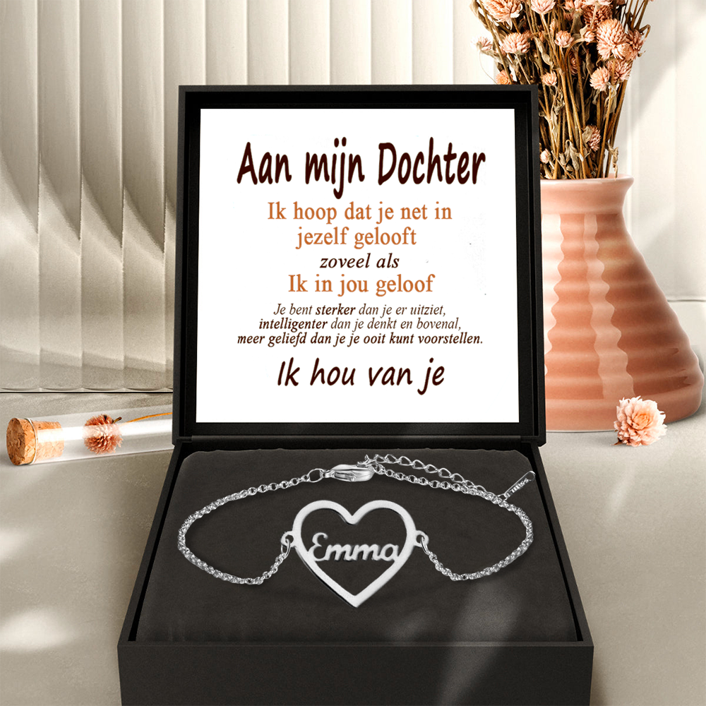 Aan mijn Dochter - Hartarmband - Roségoud