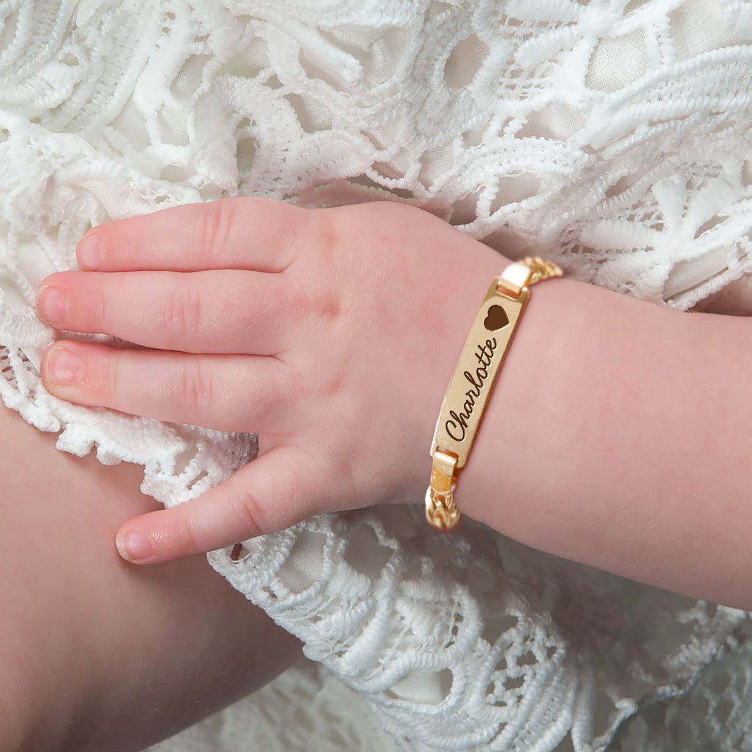 Gepersonaliseerde babyarmband - Roségoud