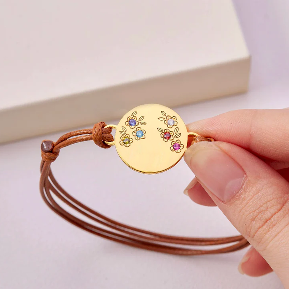 Geboortesteenarmband voor kinderen - Goud