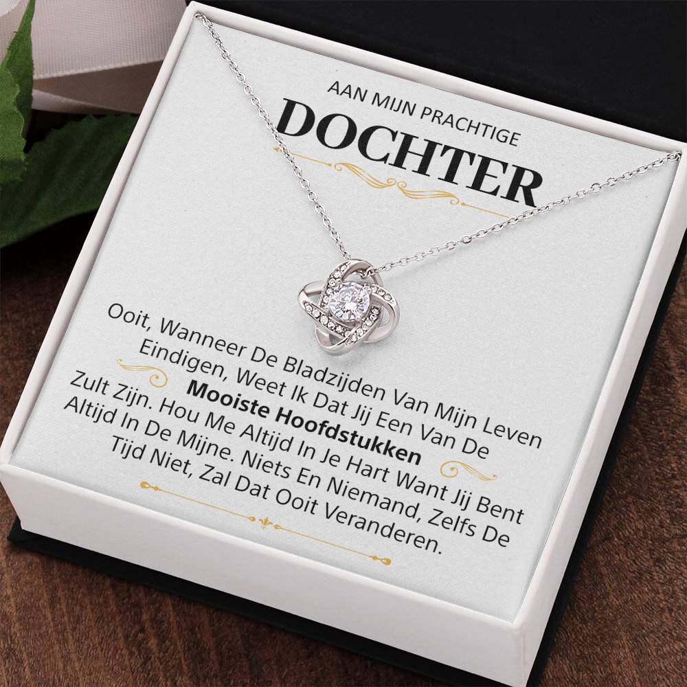 Aan mijn Prachtige Dochter - Liefdesknoop ketting