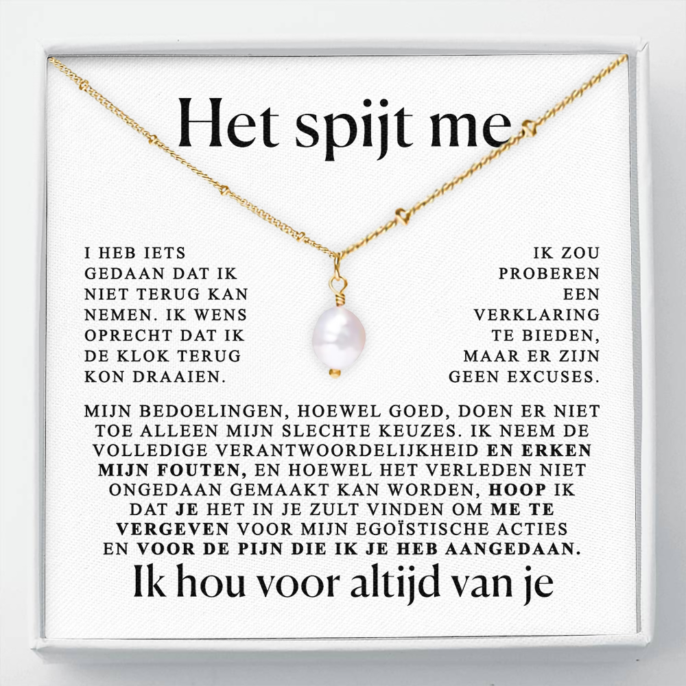 Aan mijn Liefde - ketting met oprechte excuses