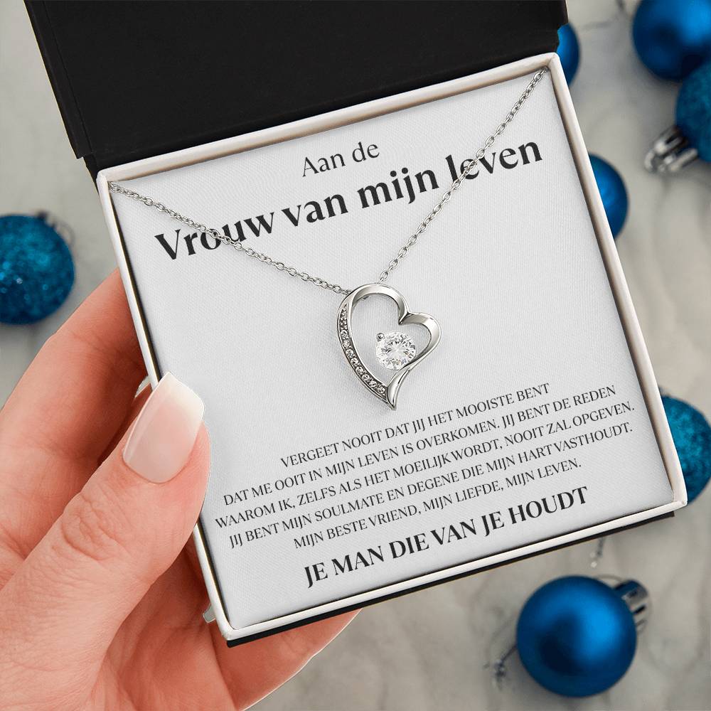 Aan de Vrouw van mijn leven - Liefdeshart ketting