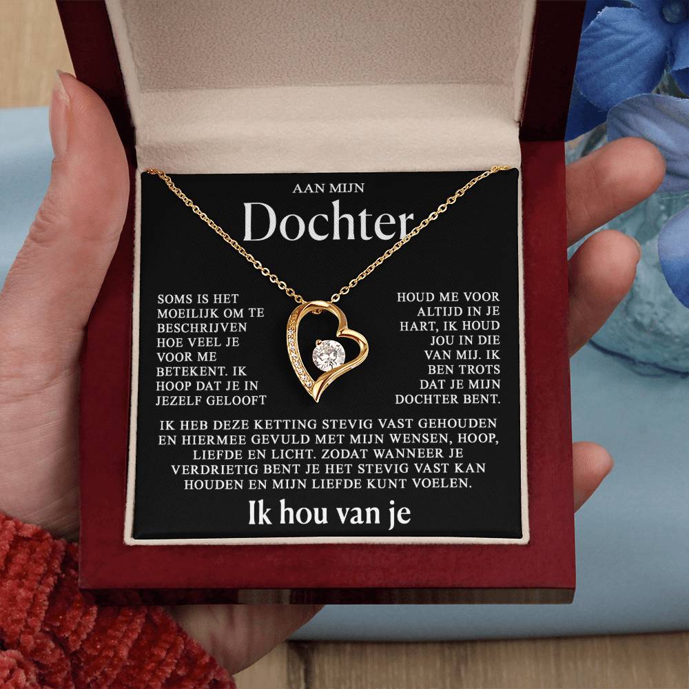 Aan mijn dochter - Gouden hart ketting