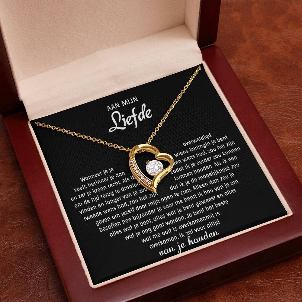 Aan mijn Liefde - Hart ketting - Goud