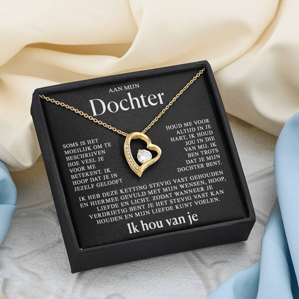 Aan mijn dochter - Gouden hart ketting