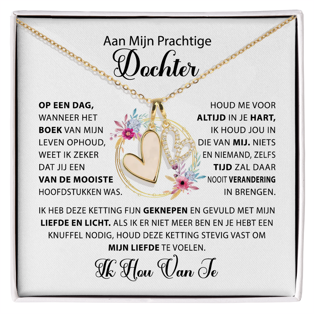 Aan mijn Dochter - Vergrendelde hartketting - Goud