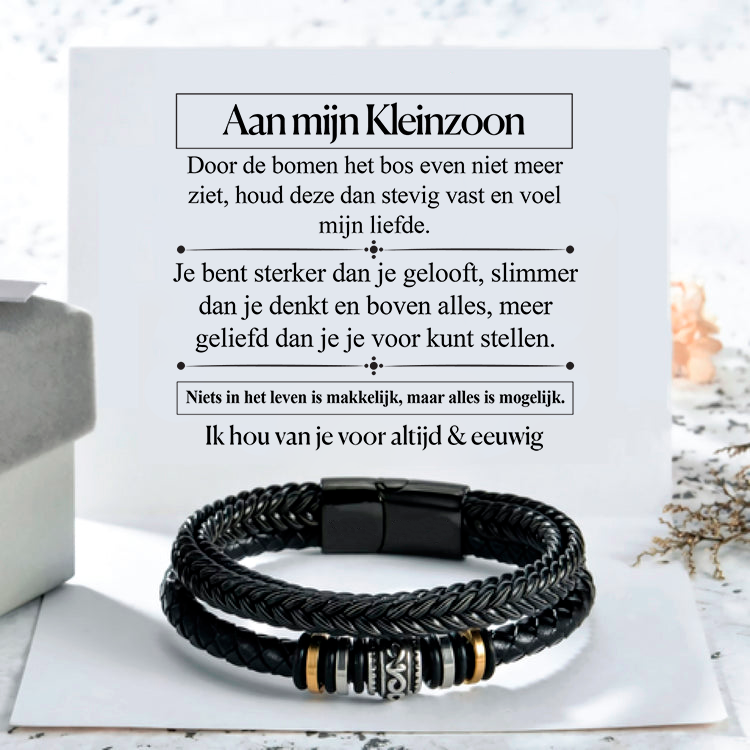 Aan mijn kleinzoon - Ik hou altijd van je en voor altijd armband