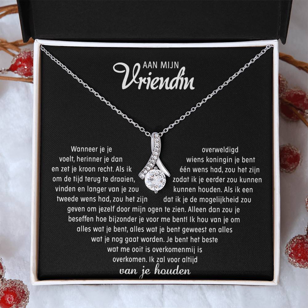 Aan mijn Vriendin - Liefdeshanger ketting - Goud