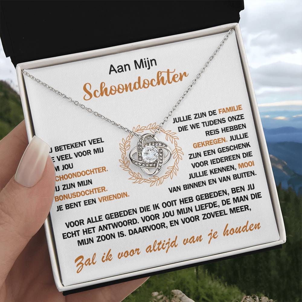 Aan mijn Schoondochter - Liefdesknoop ketting