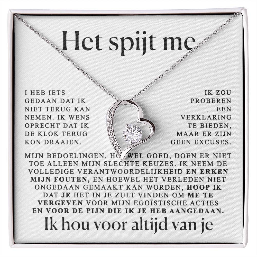 Excuses cadeau voor haar - Hart ketting