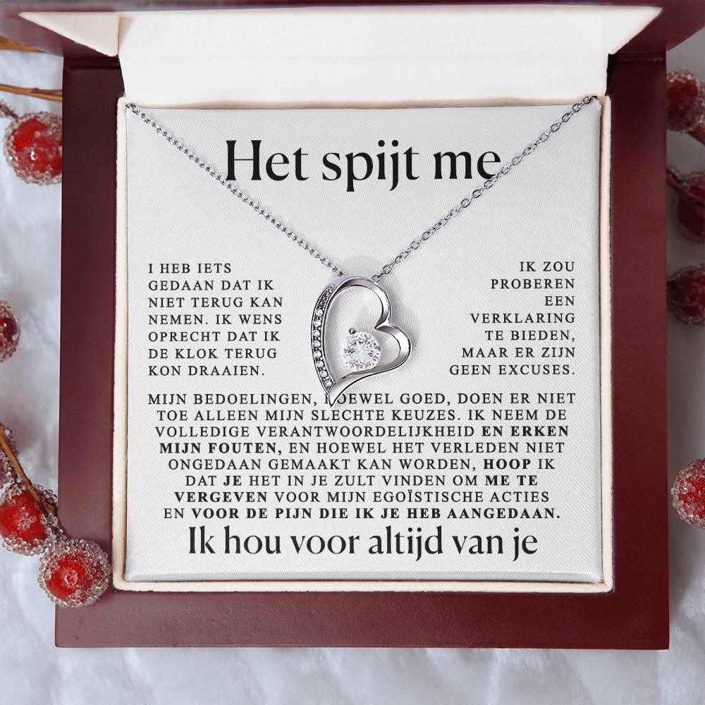 Excuses cadeau voor haar - Hart ketting