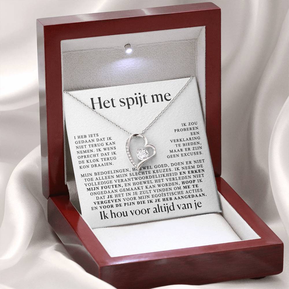 Excuses cadeau voor haar - Hart ketting