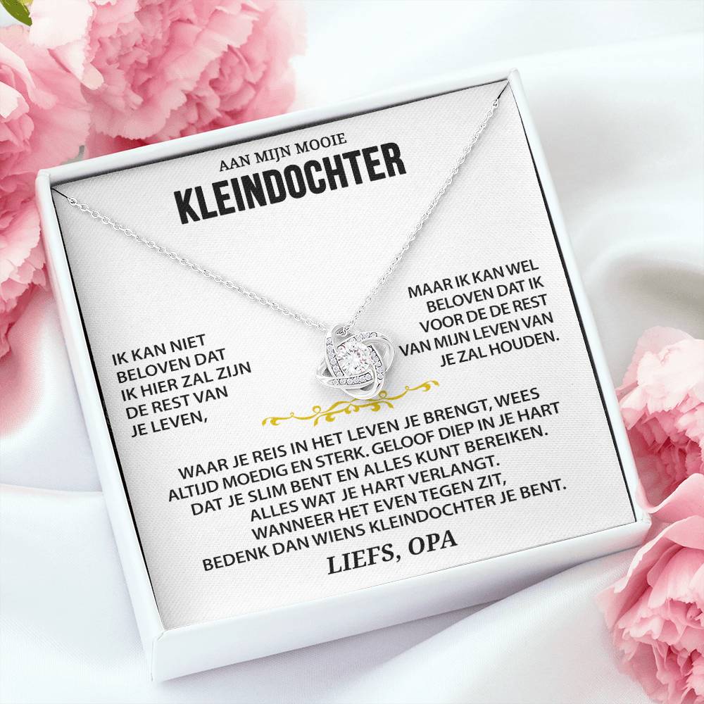 Aan mijn Prachtige Kleindochter - Liefdesknoop ketting