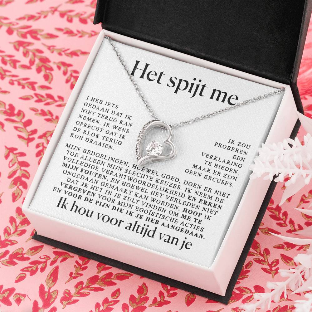 Excuses cadeau voor haar - Hart ketting