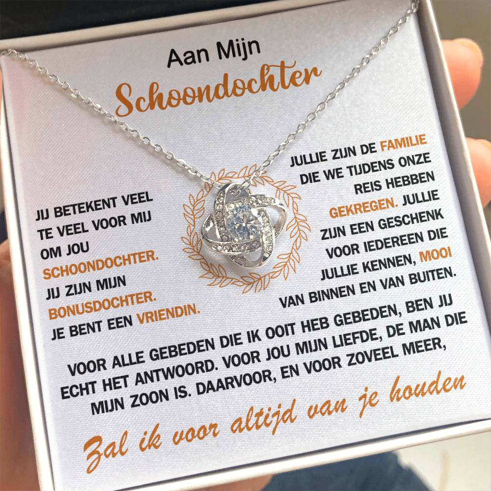 Aan mijn Schoondochter - Liefdesknoop ketting