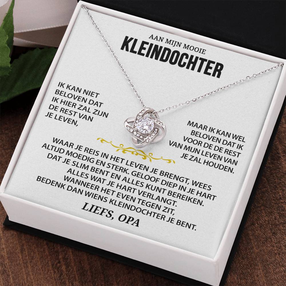 Aan mijn Prachtige Kleindochter - Liefdesknoop ketting