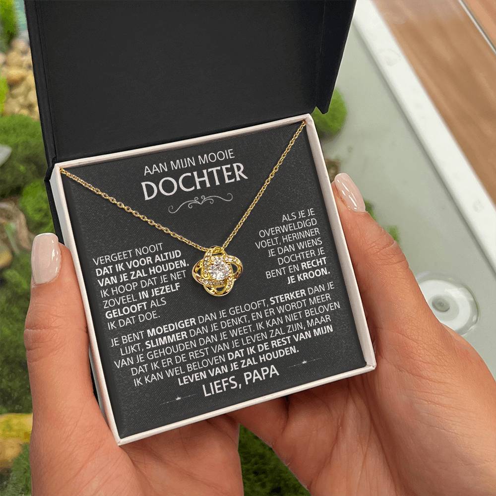 Aan Mijn Mooie Dochter - Love Knot Ketting