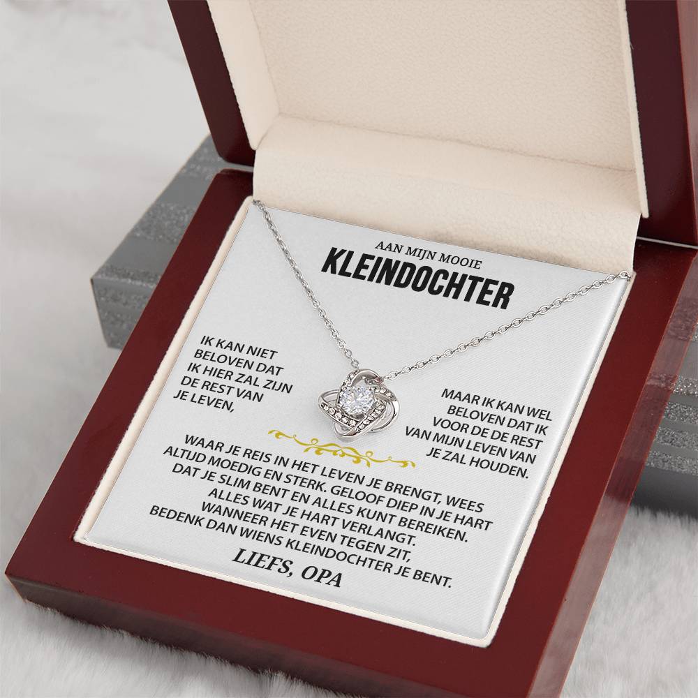 Aan mijn Prachtige Kleindochter - Liefdesknoop ketting