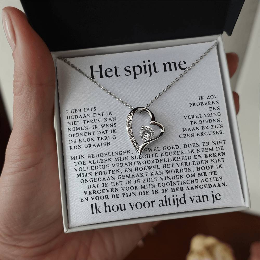 Excuses cadeau voor haar - Hart ketting