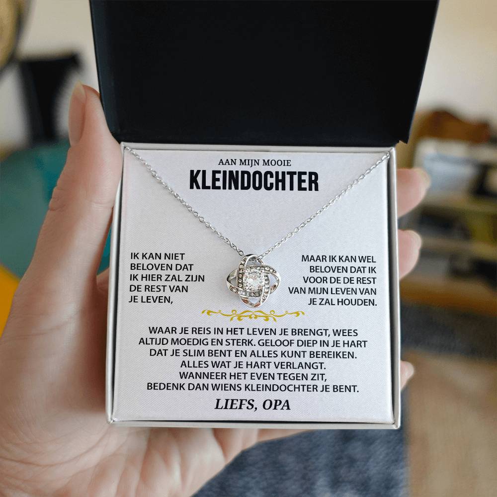 Aan mijn Prachtige Kleindochter - Liefdesknoop ketting