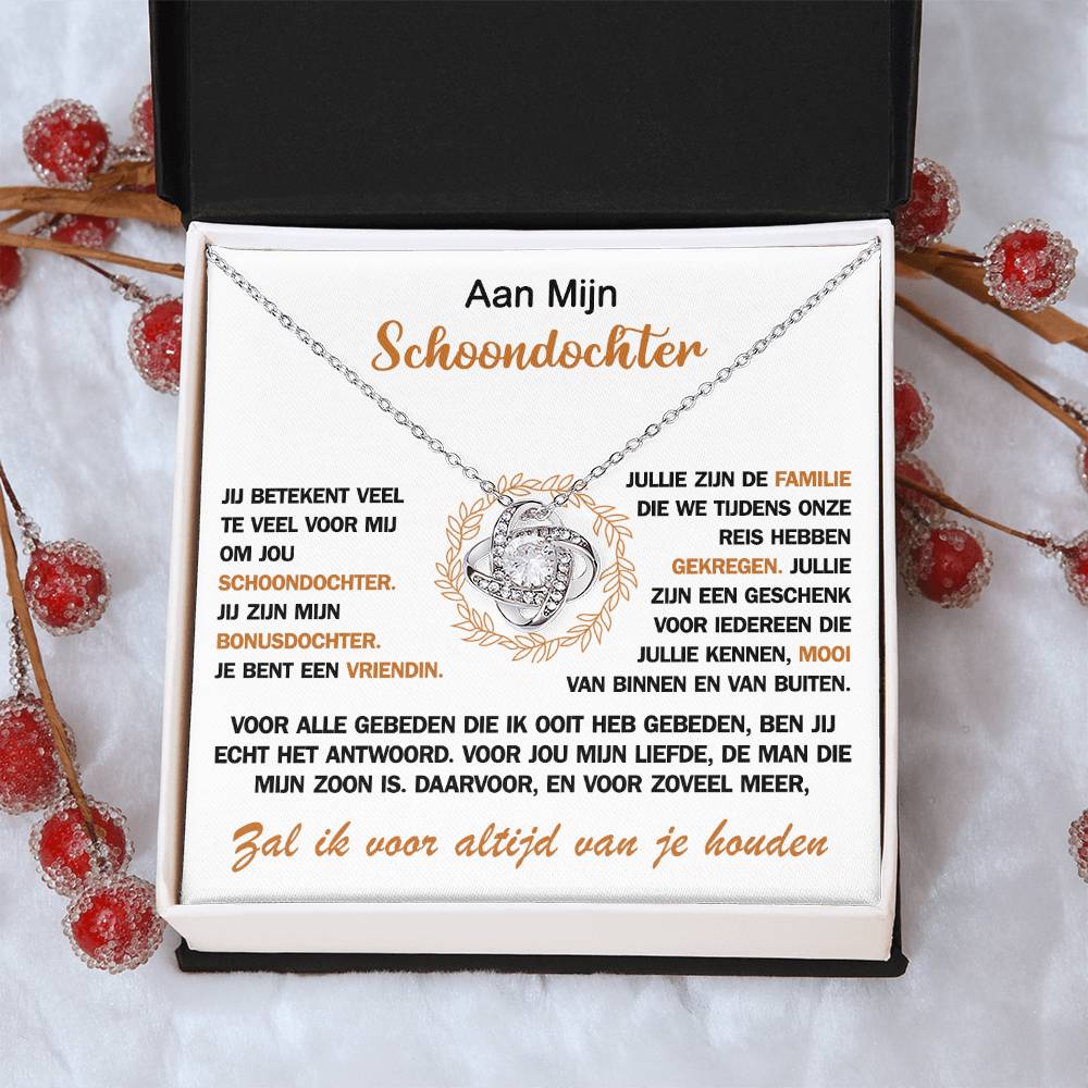 Aan mijn Schoondochter - Liefdesknoop ketting