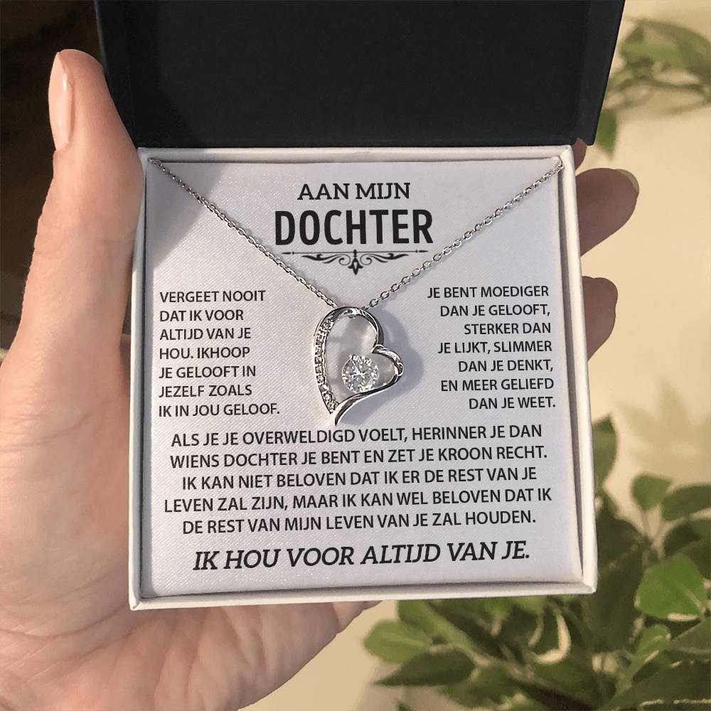 Aan mijn Dochter - Hart ketting - Goud