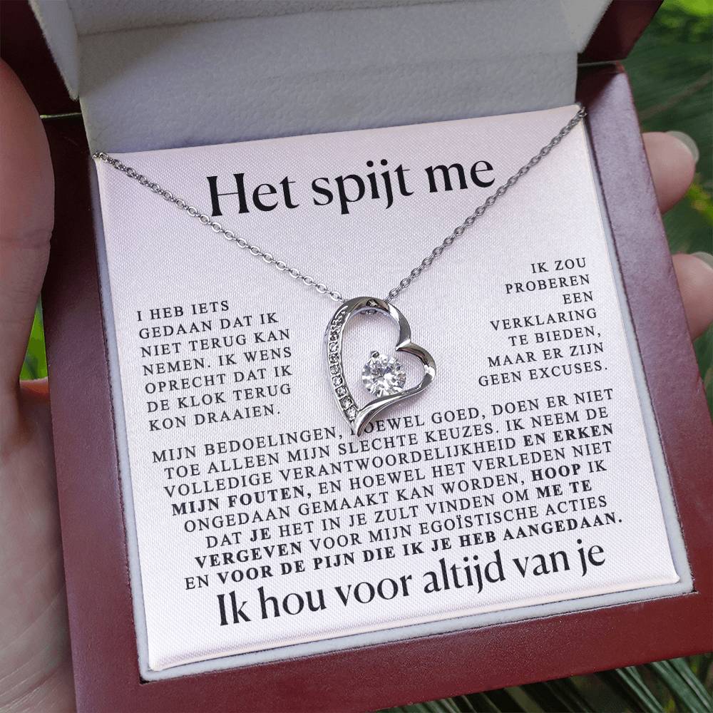 Excuses cadeau voor haar - Hart ketting