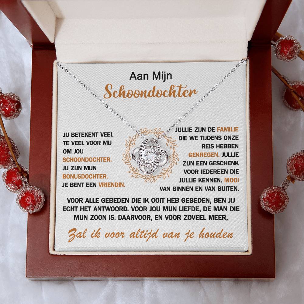 Aan mijn Schoondochter - Liefdesknoop ketting