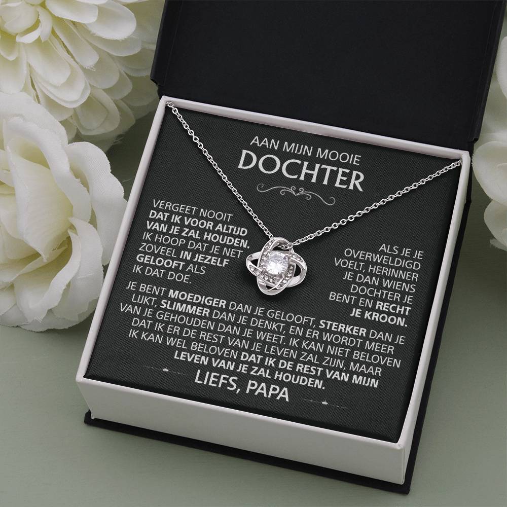 Aan Mijn Mooie Dochter - Love Knot Ketting