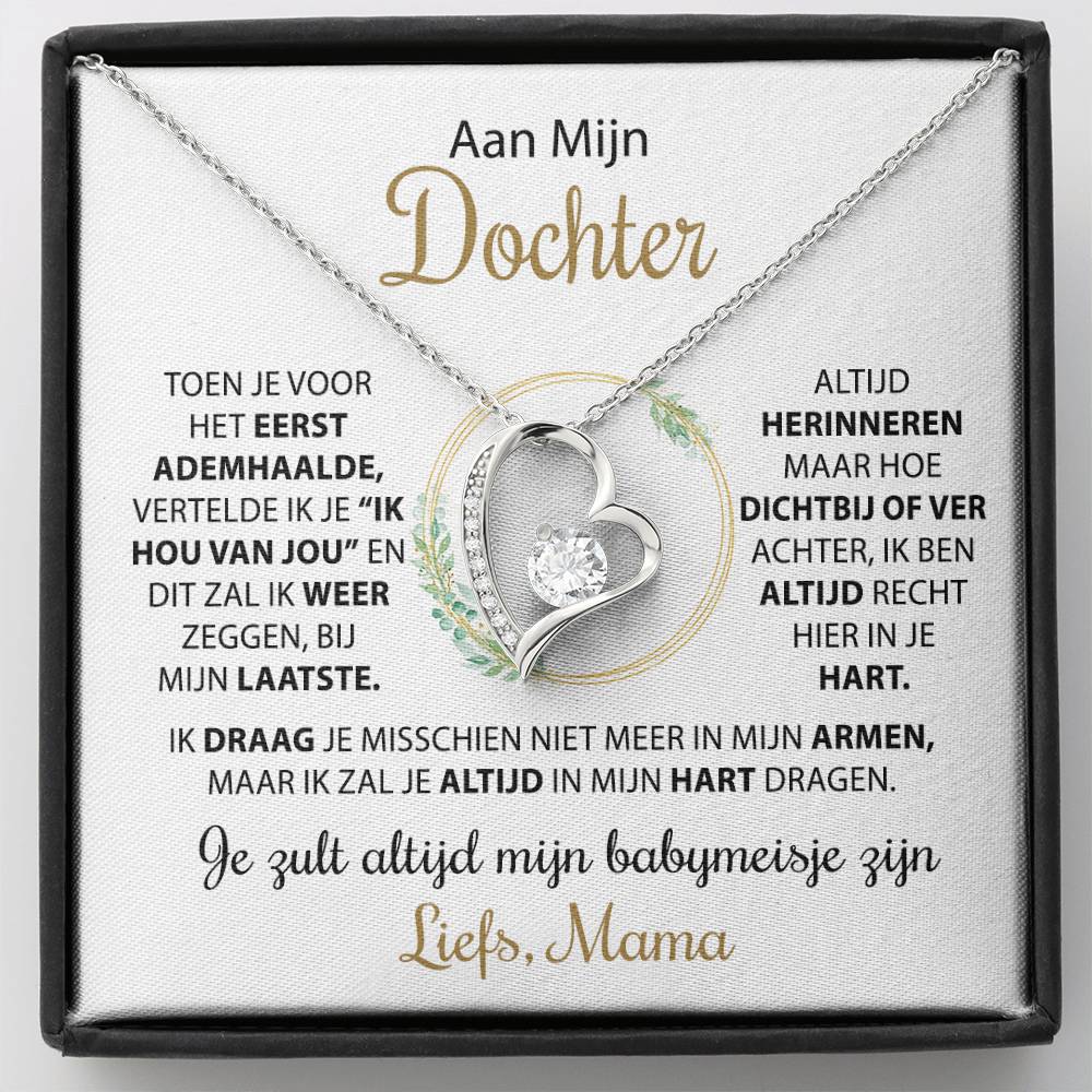 Aan mijn dochter - Liefdeshartketting, van mama